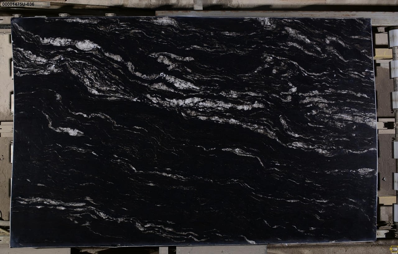 Cosmic Black Granite Slabs Imperial Stone Group   TITANIUM 3CM POLISHED 00001475U 00001475U A36 